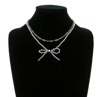 Boho Ranch Shop - Navajo Style Pearl Bow Coquette Layered Necklace