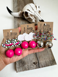 Boho Ranch Shop - WESTERN HAT DISCO BALL Dangle Earrings