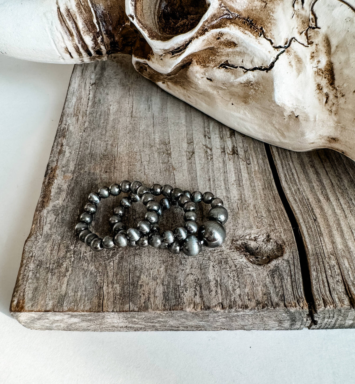 Boho Ranch Shop - Navajo Style Pearl Stackable Ring Set