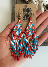 Boho Ranch Shop - Western Aztec Bead Earrings