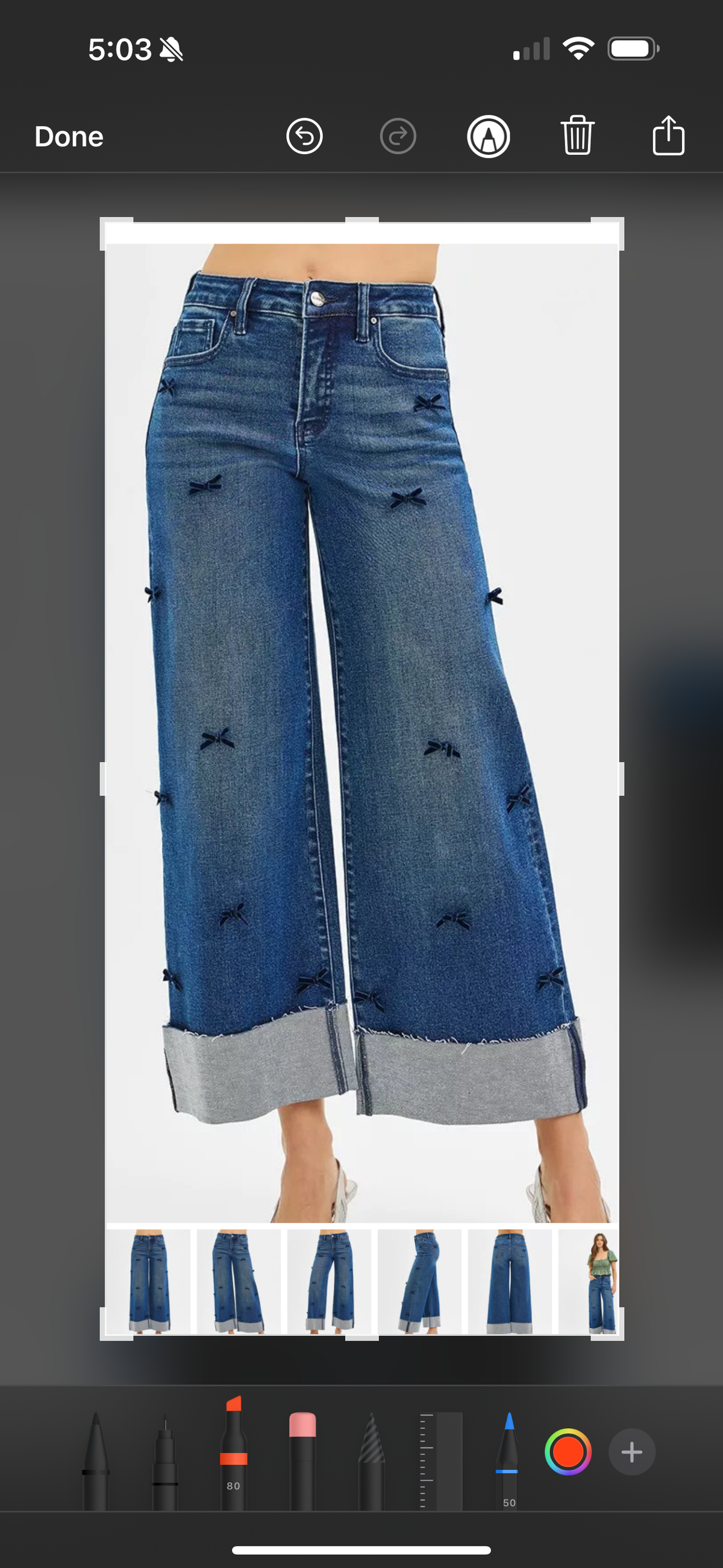 Risen tummy control jeans