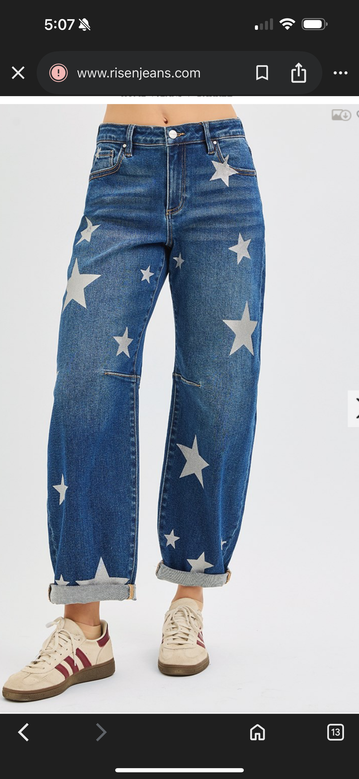 Risen barrel star jeans