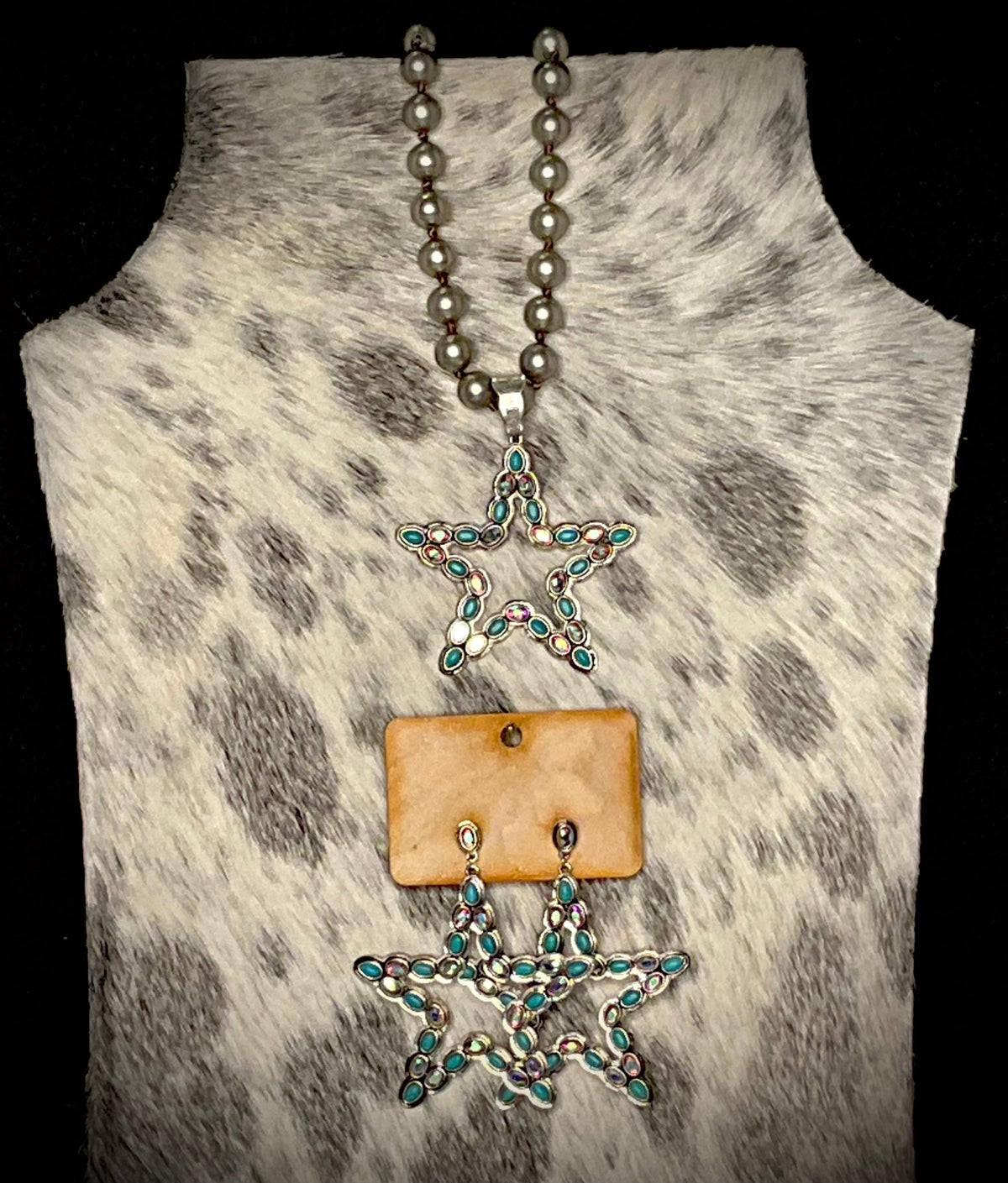 Silver and Turquoise Star Jewelry Set