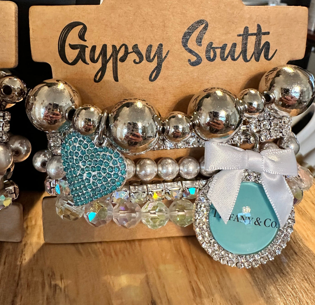 Gypsy South Blue Tiffany White Bow Stack