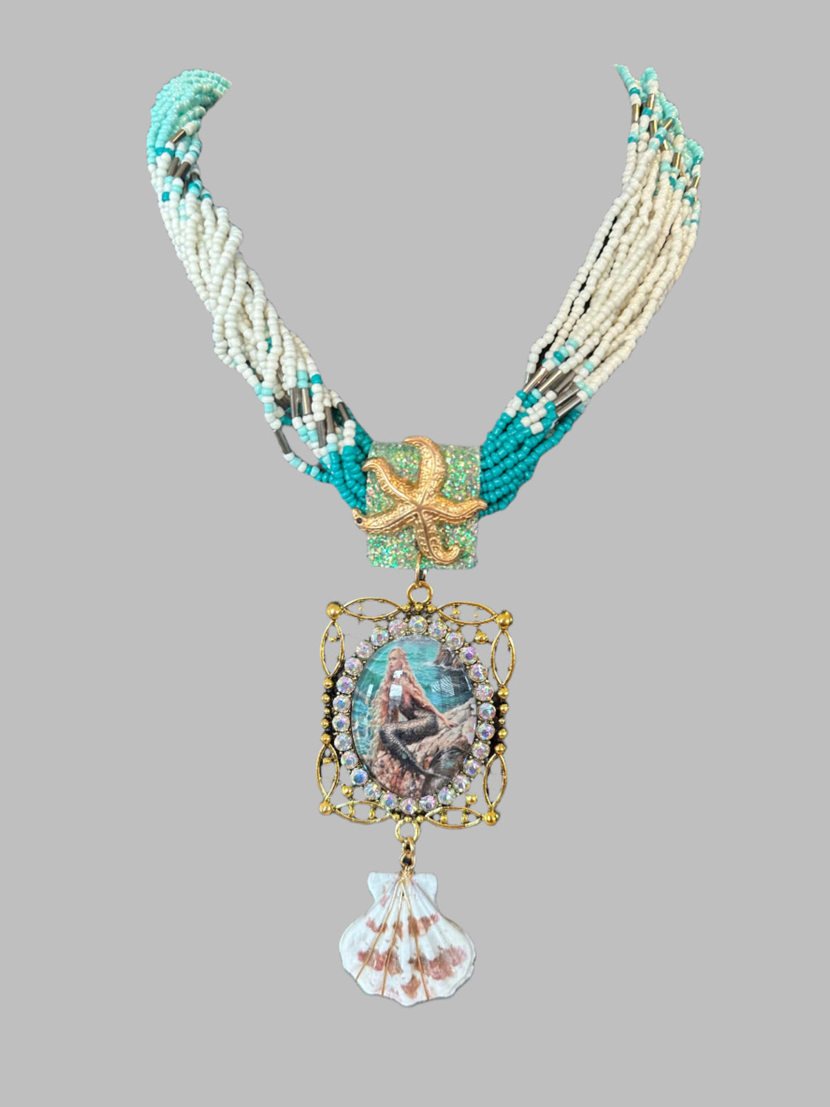 Gypsy South Mermaid/Seashell Sea Beads Necklace