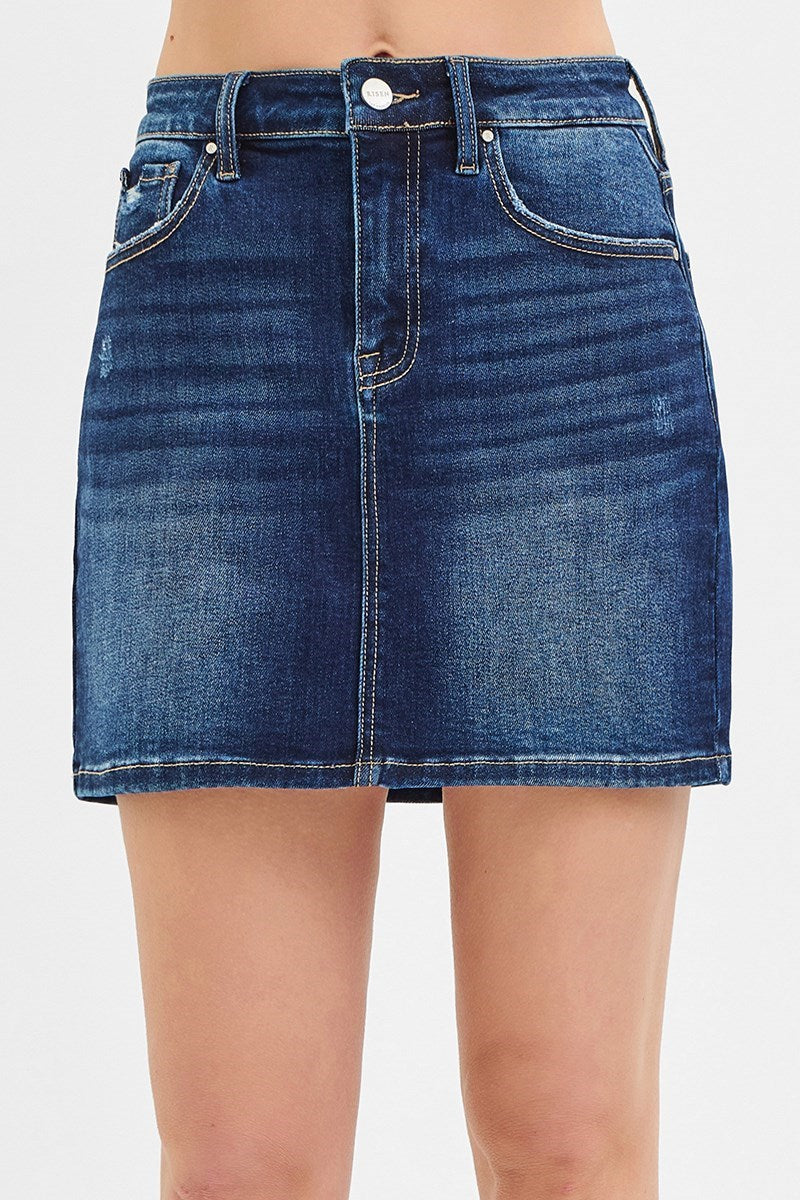 Risen Denim Skirt