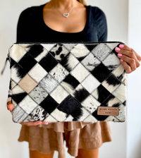 Boho Ranch Shop - BOHO LUXE LAPTOP tech sleeve computer bag hairon cowhide