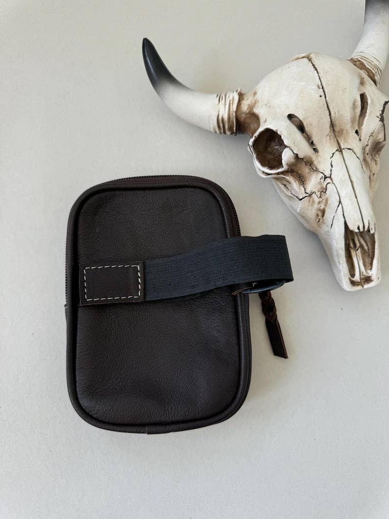 Boho Ranch Shop - COWHIDE TUMBLER POUCH hairon cowhide accessory water jug