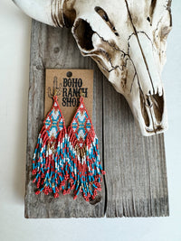 Boho Ranch Shop - Western Aztec Bead Earrings