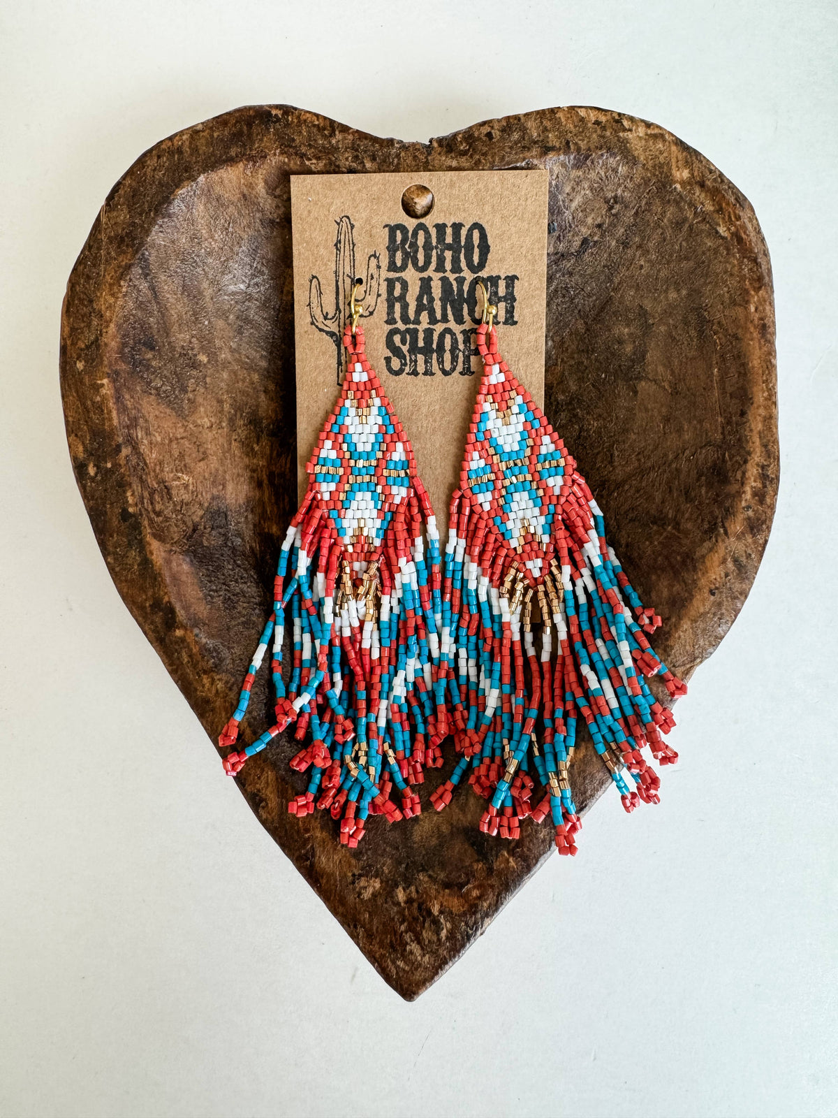 Boho Ranch Shop - Western Aztec Bead Earrings