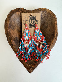 Boho Ranch Shop - Western Aztec Bead Earrings
