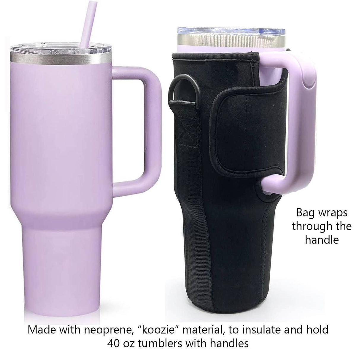 Laberri - 40 oz Tumbler "Handle" Bag - Leopard